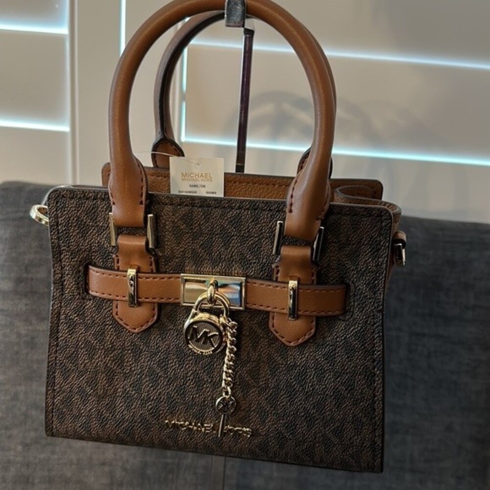 NWT Michael Kors HAMILTON SMALL Satchel Crossbody BAG - Picture 4 of 8